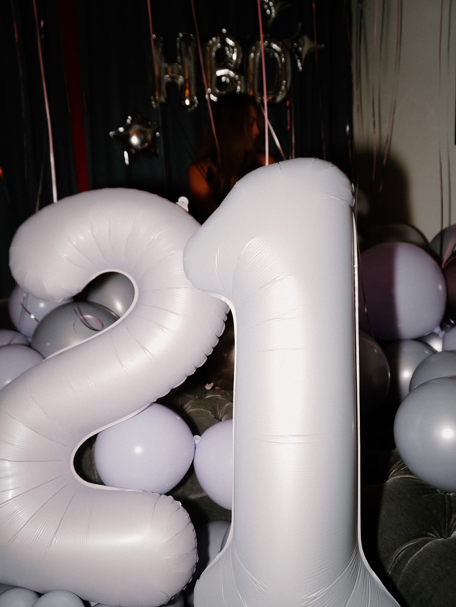 Lilac Haze Custom Number Balloons Age 21